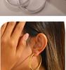 Retro High-End Titanium Steel Circle Earrings - Versatile European and American Fashion Jewelry for Women