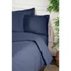 Parure de lit - 1 housse de couette 220 x 240 cm + 2 taies d'oreiller 60 x 60 cm - 100% coton renforcé - Bleu