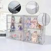 Transparent Storage Box with Partition Dustproof and Moisture-resistant Acrylic Display Case Organizer Box for Figure Display