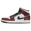 Air 1 Mid SE Wear-Away Scarpe da Ginnastica da Uomo Bianco Nero Vela DV9565-006