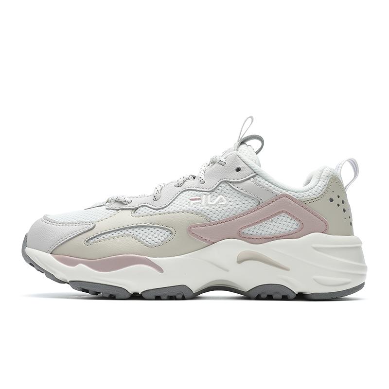 FILA Versatile Simple Retro Low-Top Casual Shoes Women sneaker White-Agate-Gray White-Sand-Gray F12W422113FWW