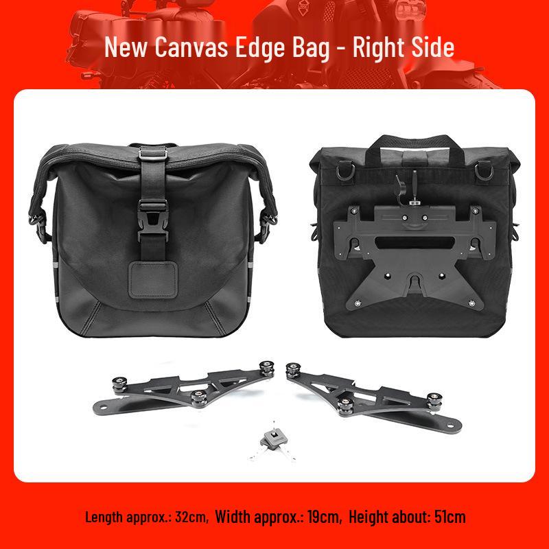 Universal Waterproof Canvas Side Bags for Wuji CU530 & CFMOTO CLC250 Motorcycles