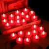 4/8Pcs Heart Shaped LED Tealight Candles Battery Operated Flickering Candles for Romantic Wedding Proposal Party Home Decor