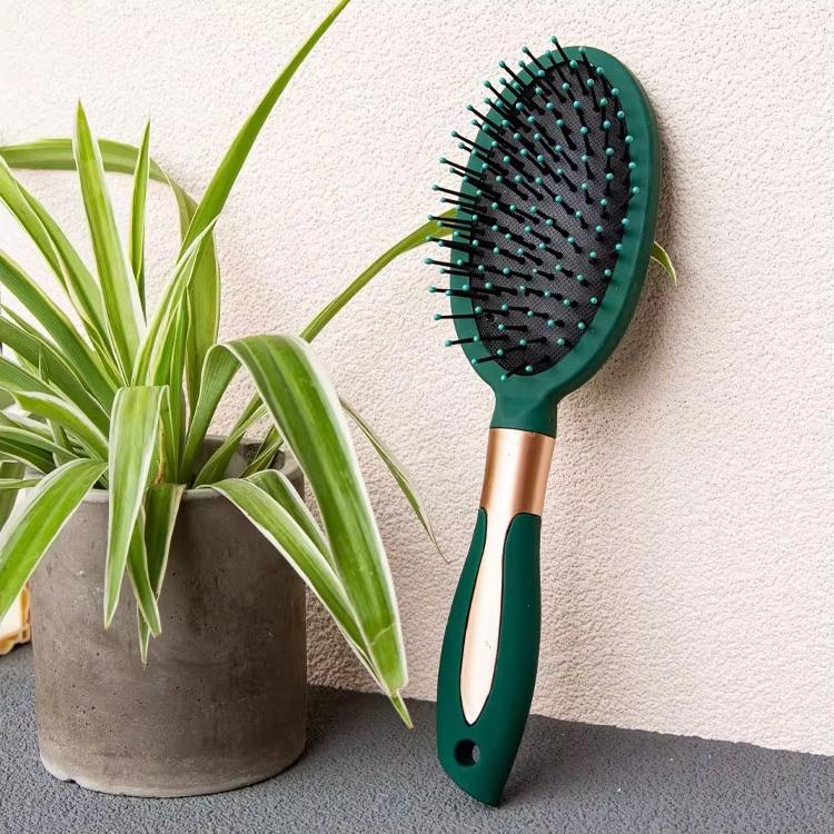 Custom Oem Professional 4Pcs Luxury Plastic Detangling Hairbrushes Salon Green Curly Hair Brush Set for Women