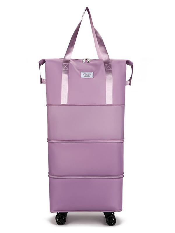 Women's Large-Capacity Rolling Backpack: Foldable, Portable Travel Bag with Universal Wheels