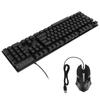 Gaming Keyboard and Mouse Combo 104 Keys Wired USB LED Backlit Ergonomic Quick Response Gaming Mouse and KeyboardD280