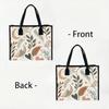 Boho Floral Print Casual Tote Bag Fashion Daily Use Portable Handbag for Women Lightweight Cute Shoulder Bag for Shopping Travel