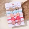 5/6Pcs Girls Solid Color Bowknot Headband For Baby Kids Grograin Ribbon Headwear Hair Bands Infant Hair Accessories