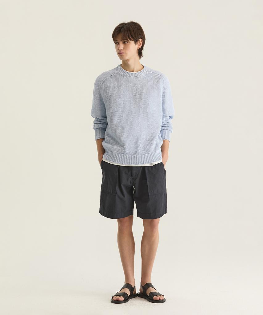 Oteumilkape (Unisex) Paper Pullover Knit - Sky Blue