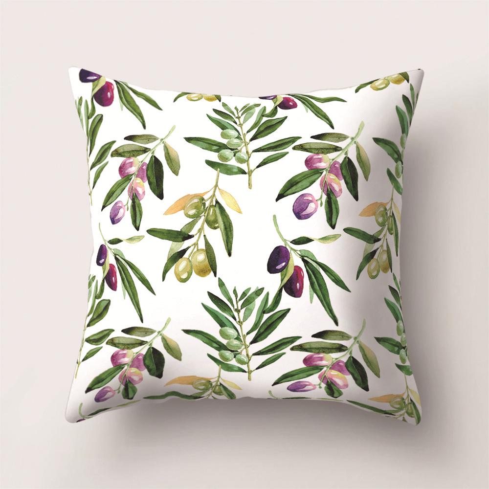 Tropical Rainforest Leaves Flowers and Plants Animals Printed Pattern Pillowcase Air Cushion Cover