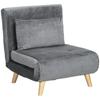 2-in-1 Armchair, Recliner, Guest Bed, 72 Cm X 78 Cm X 79 Cm, Grey