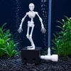Aquarium Dancing Skeleton Bubbler Realistic Interactive Fish Tank Decor with Air Hose for Saltwater Aquarium Landscape