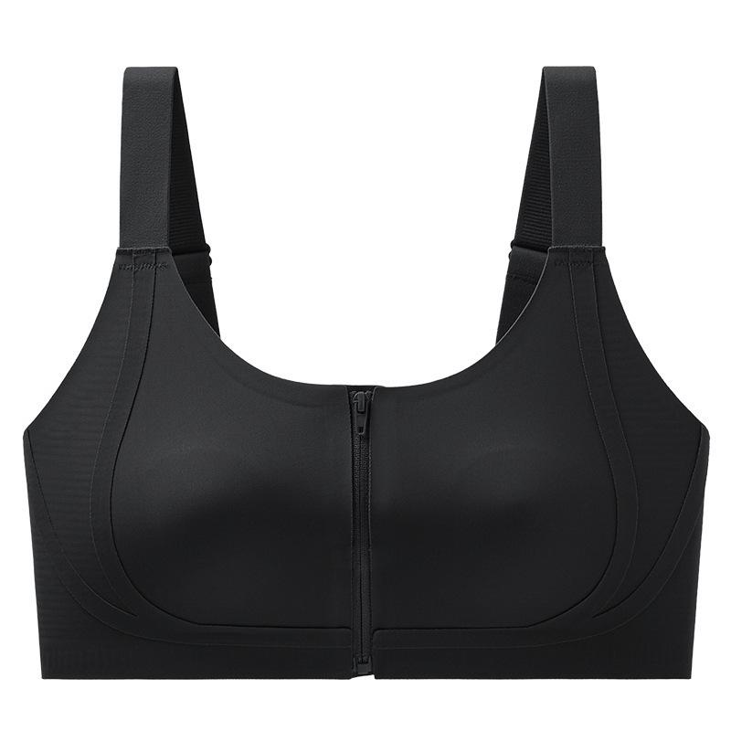 Wireless Zipper Front Bra for Women with Full Support and Breathable Seamless Design