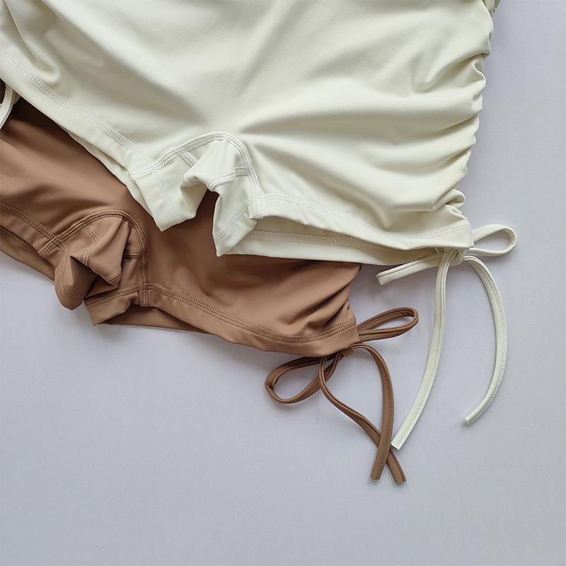 Sportshorts für Damen mit hohem Bund und Nude-Feel - Hüfthebend, Keine Abdrücke, Yoga-Passform