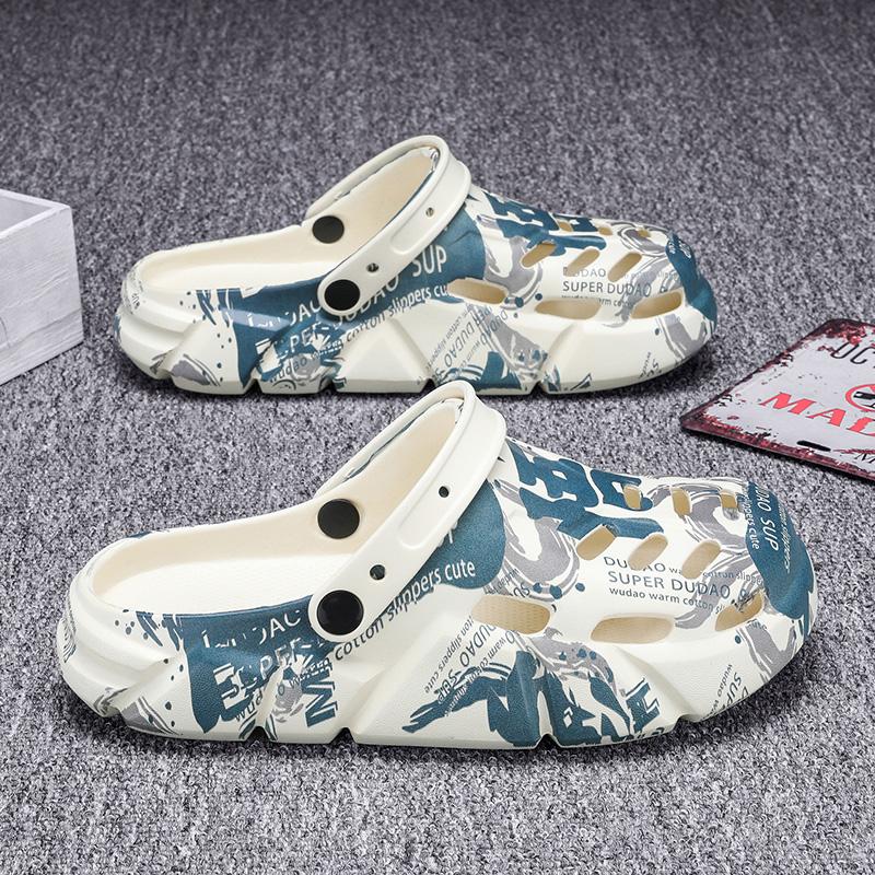 Hole Shoes Men's Sandals Shoes for Men Wear-resistant Indoor and Outdoor Unisex Soft and Comfortable Thick Bottom Non-slip New