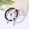 Fashion Acrylic Cross Pine Beads 50Pcs 7mm DIY Material Jewelry Making Bracelet Necklace