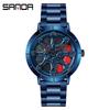 Sanda Meilleure Vente 1088 Montre pour Adolescent: Personnalisé, Cadran Rotatif 3D, Tendance, Quartz Étanche.