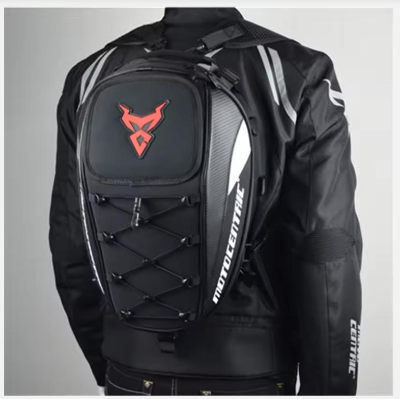 MOTOCENTRIC Motorcycle Back Seat Bags Waterproof Tail Bag Rear Seat Bag Multifunctional Motorbike Helmet Bag Moto Rider Backpack