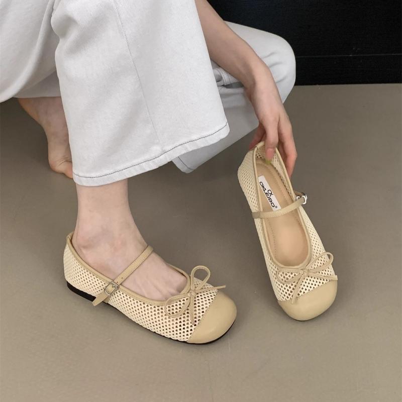 

2025 НОВЫЕ Женские Дышащие Туфли на Плоской Подошве в Сетку Летние С Квадратным Носком Плетеные Легкие и Удобные Одинарные Туфли 40 жёлтый