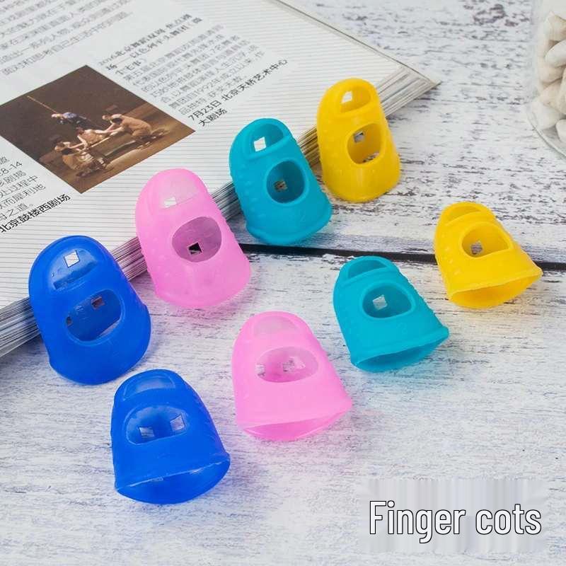 Silicone Finger Protectors for Beginner Guitar, Piano & Erhu Practice - Multiple Colors Available