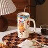 Circus High Value Ceramic Straight Cup Water Cup Gift Cute Fairy Tale Ceramic Cup Couple Gift