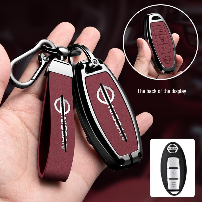 Metal Keychain Cover for Nissan Qashqai, X-Trail, Tiida, Kicks, Murano, Sylphy, Terra
