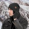 Adult unisex hat bib gloves 3pcs/1set knitted brushed touch screen gloves Outdoor warm set