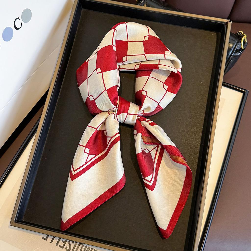 100% Natural Twill Silk Scarf For Women Neck Double Side Female Foulard Shawl Wrap High Quality Square Neckerchief Lady Hijab