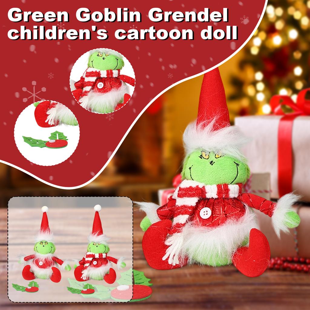 Plush Toy Green  Foam Doll Children's Cartoon Doll Christmas Cute Dolls
