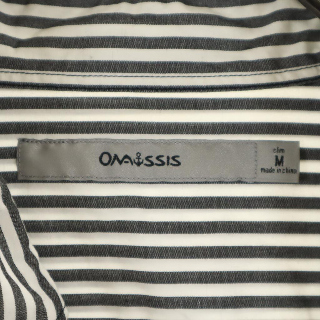 ONASSIS Striped Pattern Long sleeve Button down shirt M white Men's Used