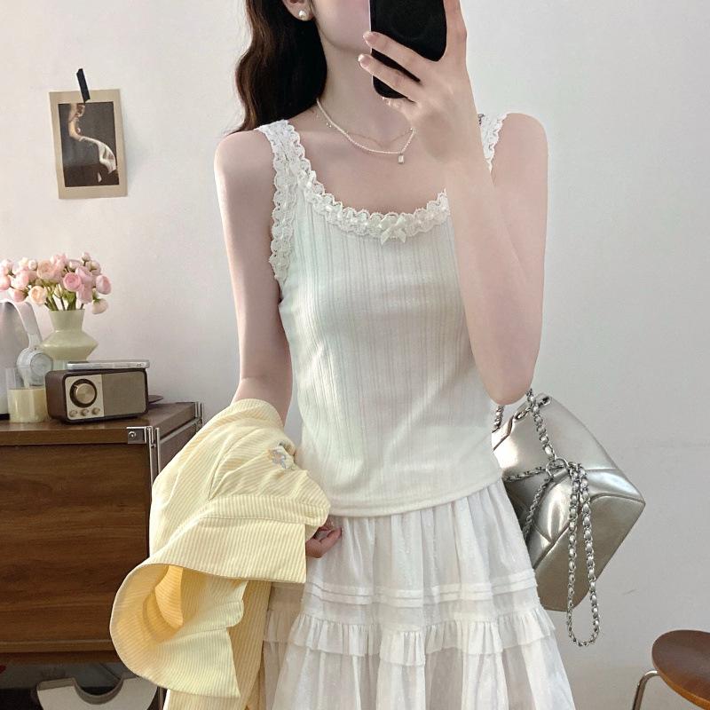 Plus Size Slimming Camisole, Striped Embroidered Shirt & Fashion Skirt Set Plus Size XL