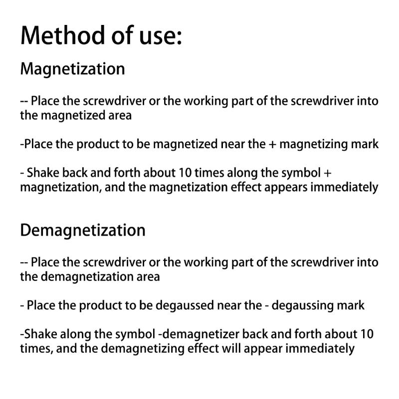 Magnetizér Demagnetizér Univerzální magnetizér a demagnetizační nástroj pro šroubováky Bity a hroty nástrojů Magnetizace ABS