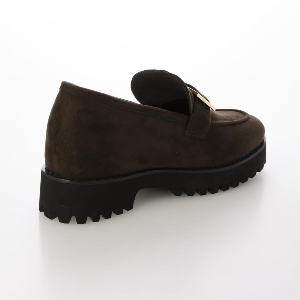 [Evol] Track Sole Buckle Loafers with Heels, Suitable for Rain or Shine (Excluding Some Colors)