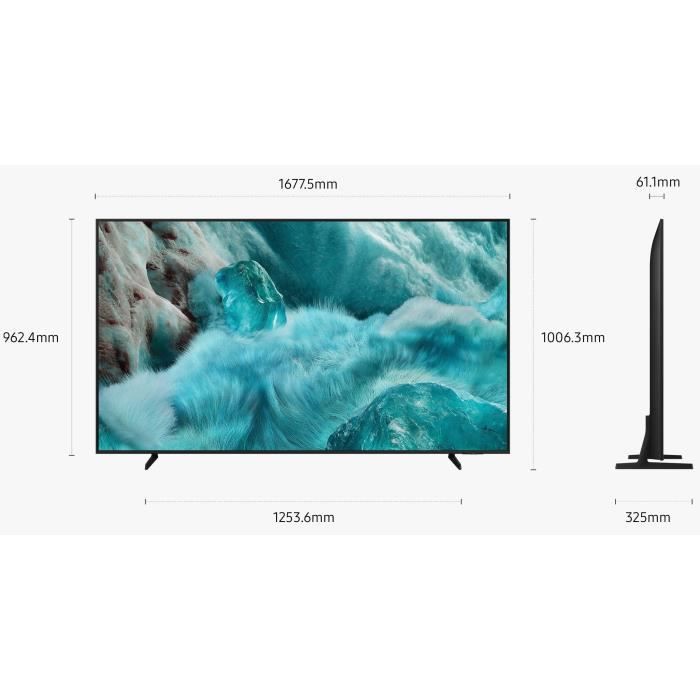 Samsung 75Q7F - TV QLED 75" (190 cm) - 4K UHD 3840x2160 - HDR10+ - Smart TV - Gaming Hub - 3xHDMI - WiFi