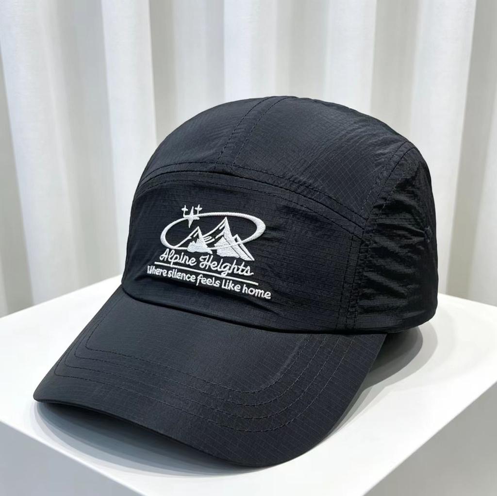 Tooling wind short brim cap children spring and summer outdoor soft top versatile embroidered baseball cap men's mountaineering sun protection