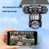 8MP Four-Lens Solar 4G Night Vision Outdoor Camera - Wireless, Remote Surveillance
