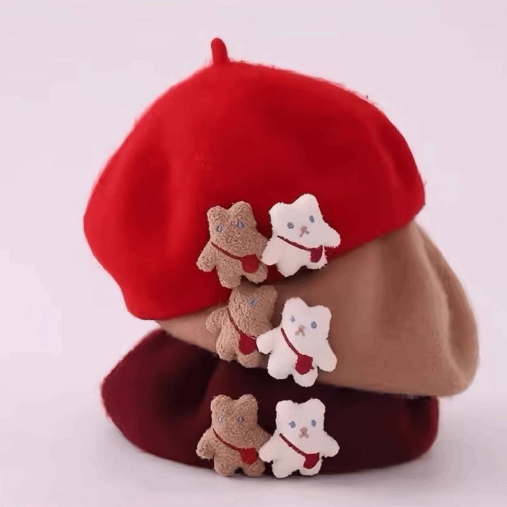 Cartoon Kids Beret Soft Boys Hat Cute Baby Hat Autumn Winter