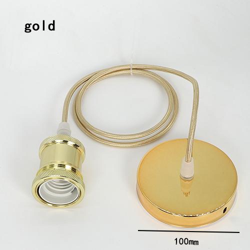 Edison Retro Aluminium Lampenfassung Hängedraht E27 Munddrehlampe Zubehör DIY Imitation Kupfer Schalterleiste Lampenfassung