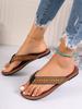 Fashion Women's Flip-flops 2024 Summer Simple Flat-soled Casual Home Low-heeled Outdoor Beach Women's Shoes Large Size Pantuflas Mujer
