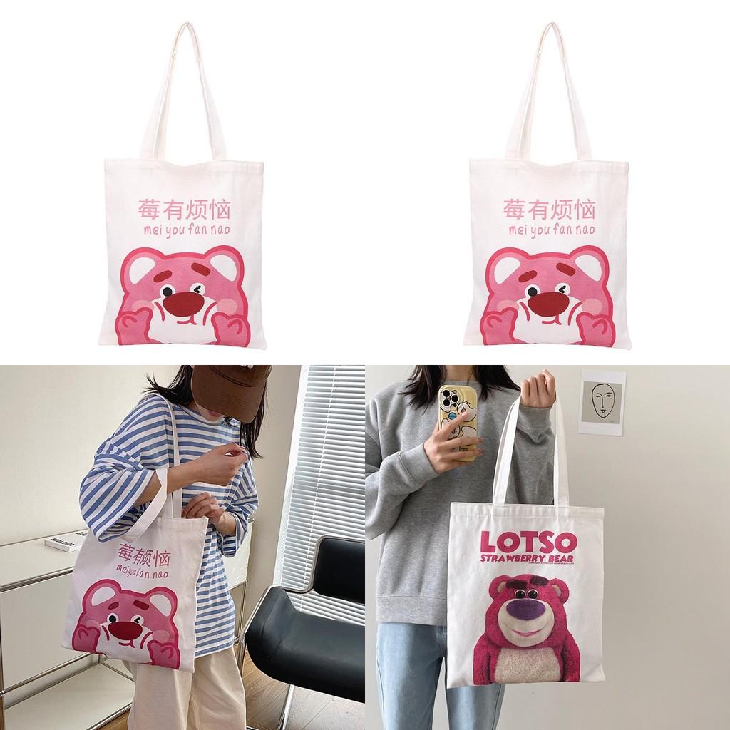 Street Style Canvas Tote Bag With Lotso And Letter Print For Women
