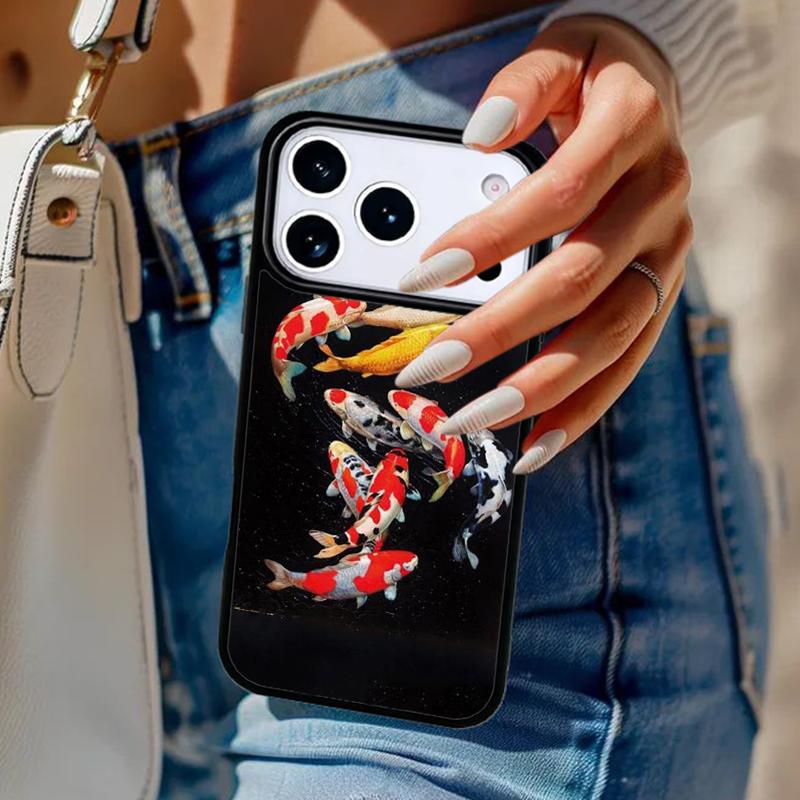 KOI CARP FISH soft Phone Case For iPhone 17 Air 14 15 13 12 Max Cover For Apple 14 15 16 16e 11 Pro Max Plus