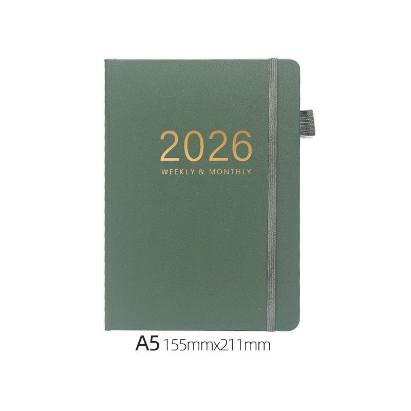 Custom Logo Printed A5 Hardcover Organizer/Planner Journal Notebooks Thread Sewing Binding Leather Cover for Gifts Stationery