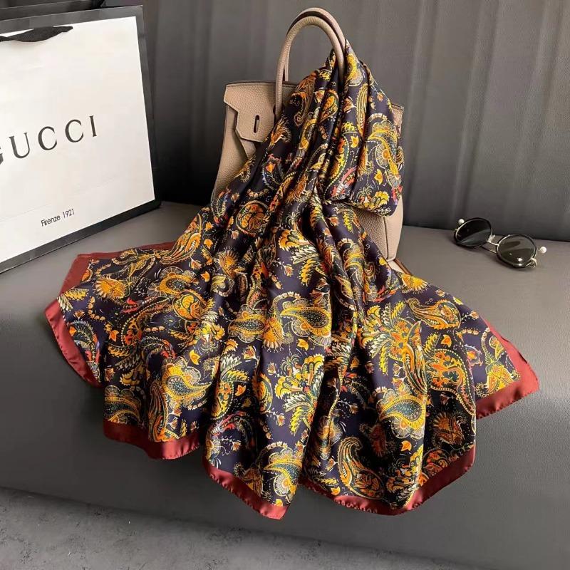 Women S Long Silk Like Scarf Summer Beach Sun Protection Fashion Scarf