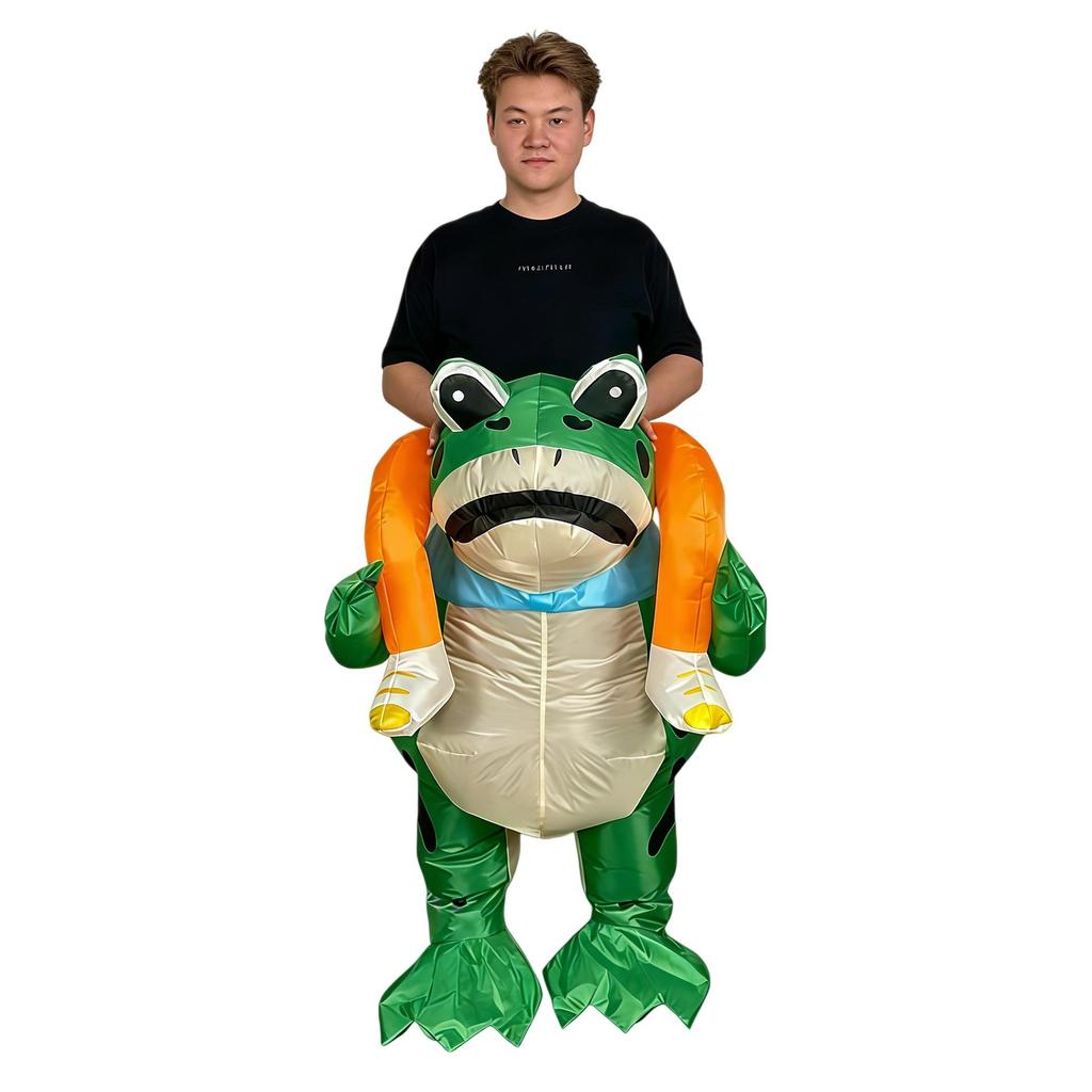 Inflatable Frog Costume: Cartoon Cosplay Outfit & Performance Prop