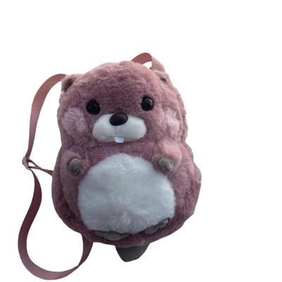 Entzückende Plüschhandtasche für Teenager-Mädchen Tasche mit Tierdesign Stofftier-Tasche Verstellbarer Riemen