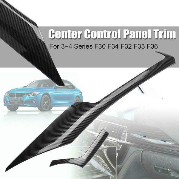 2-Piece Carbon Fiber Texture ABS Center Console Trim for BMW 3 Series F30/F34/F32/F33/F36