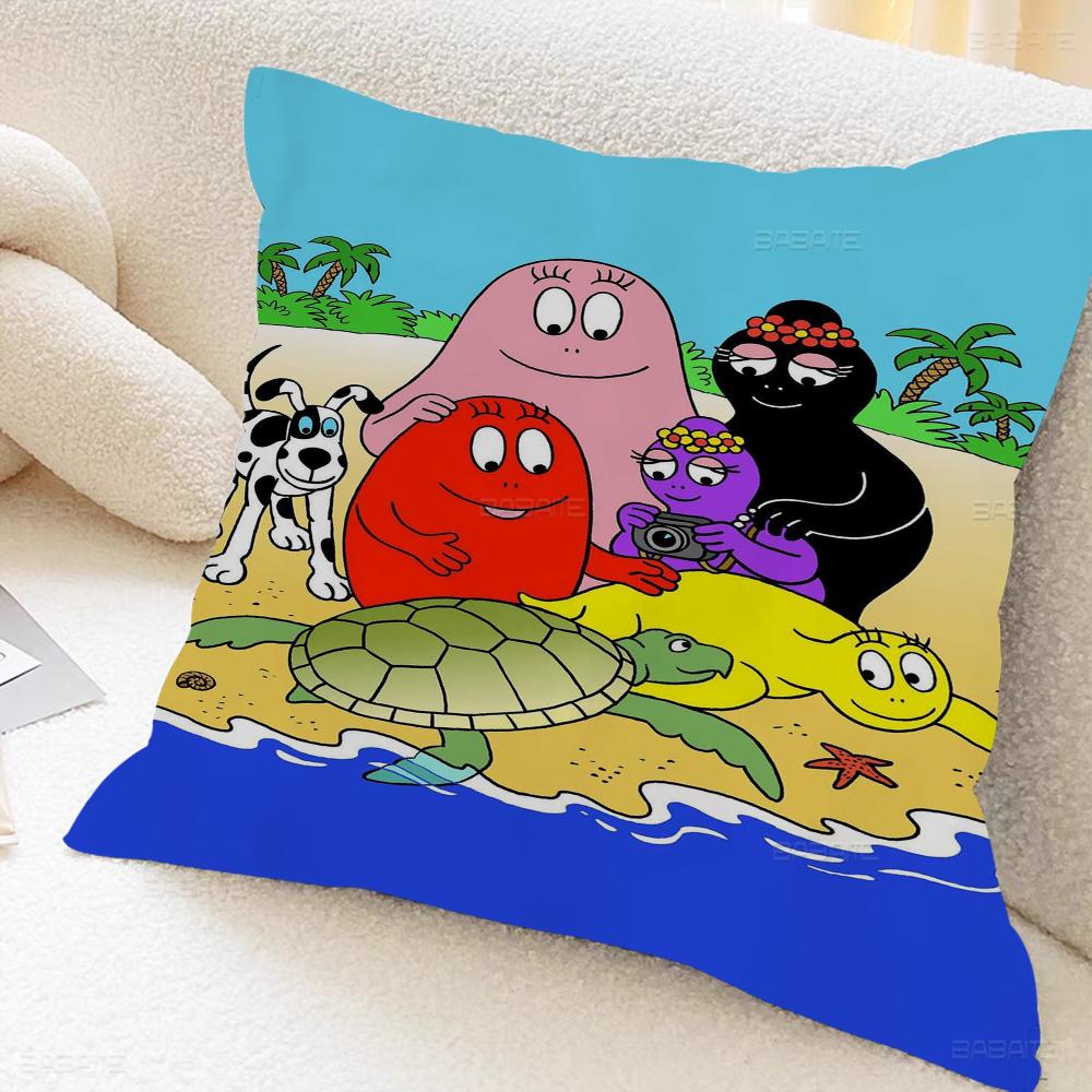 Poster B-Barbapa-pa Cartoon Stitch Lucky Dragon Pillow Cover Sofa Cushion Cover Home Room Decoration Children Gift