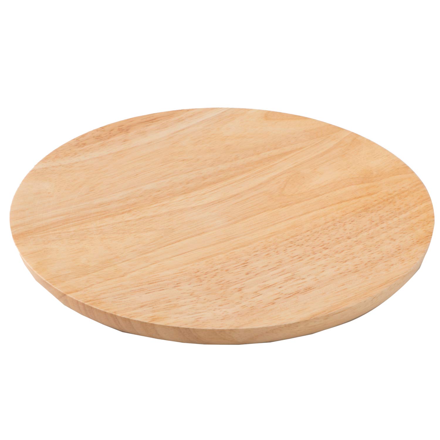 Swanson Trading Co., Ltd. Rubberwood Pizza Plate 250 Natural PZ-201