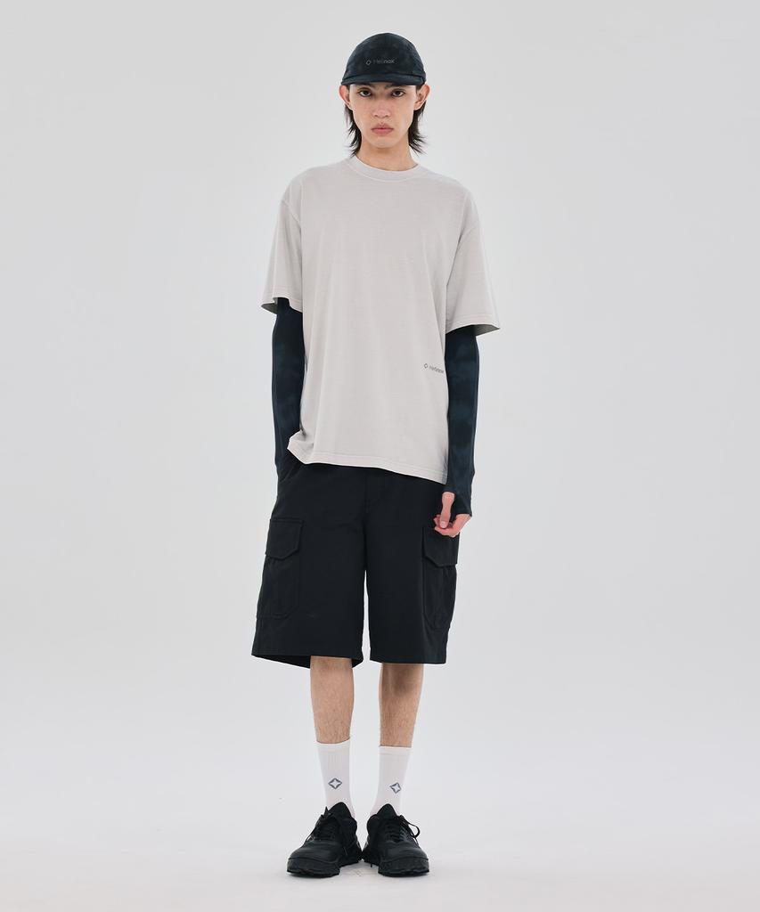 Hellinogseuweeo Garment Dyed Short Sleeve T-Shirt_Light Gray