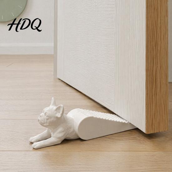 Cale-porte Imprimé en 3D Bouledogue Français Butée Cale Forme de Chien Butée de Porte Décoration de Maison Créative Antidérapant Sans Percage Sol Butée de Porte pour Bureau